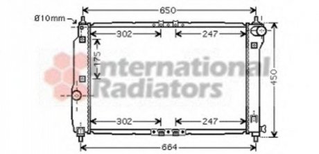 Радіатор охолодження CHEVROLET AVEO (T250, T255) (05-) 1.4 i 16V Van Wezel 81002067