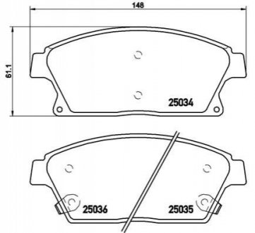 Колодка гальм. диск. CHEVROLET CRUZE 1.6-2.0CDI 05/09 - передн. BREMBO P 59 077