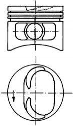 Поршень цилиндра ВАЗ 21083 82,8 (поршень+палец+поршн.кольца) П/К (KS) KOLBENSCHMIDT 93672630
