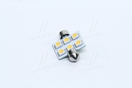 Лампа LED Софітні C5W 24V T11x36-S8.5 (6 SMD size5050) WARM WHITE <> TEMPEST TMP12T1124V