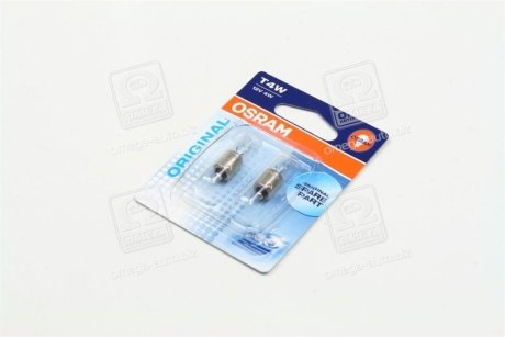 Лампа допоміжн. освітлення Т4W 12V 4W ВА9s (2 шт) blister OSRAM 3893-02B