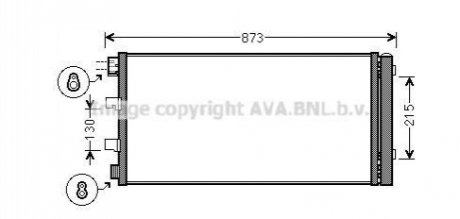 Конденсор кондиціонера Nissan NV 400 (M20), OPEL MOVANO B (10- (Ava) AVA COOLING RTA5475D