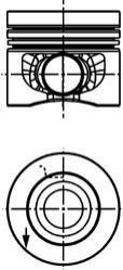 Поршень з кільцями VAG 81.01 2,0 TDi CFFA/CFFB/CFGB/CFGC (вир-во KS) KOLBENSCHMIDT 40353600