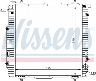 Радіатор охолодження MERCEDES GW-CLASS W 463 (89-) (вир-во) NISSENS 62599A (фото 1)