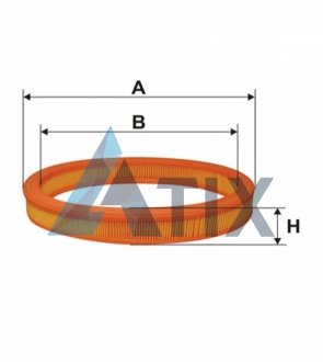 Фільтр повітряний FORD ESCORT /AE250 (вир-во -FILTERS UA) WIX FILTERS WA6003 (фото 1)
