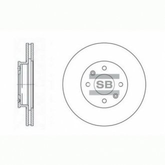 Тормозной диск передний вентилируемый Hi-Q (SANGSIN) SD2028