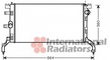 Радіатор охолодження RENAULT LAGUNA 10/07>15 Van Wezel 43002415 (фото 1)