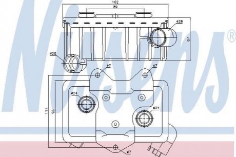 Радіатор масляний MERCEDES C-CLASS W 202 (93-) NISSENS 90582