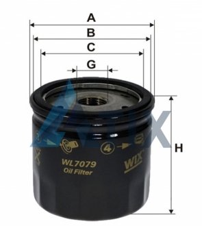 Фільтр масляний двигуна FIAT OP534/ (вир-во WIX-FILTERS) WIX FILTERS WL7079