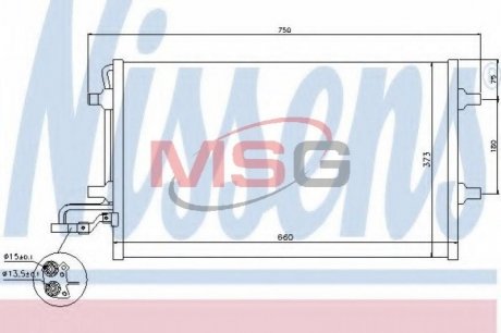 Конденсер VOLVO C 30(06-)1.6 D(+)[OE 31292022] NISSENS 940154 (фото 1)