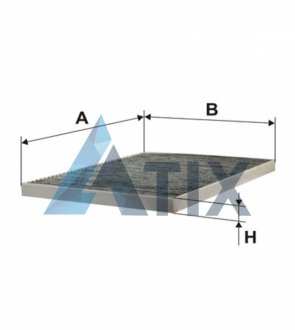 Фільтр салону вугільний (вир-во WIX-Filtron) /K1001A WIX FILTERS WP6803