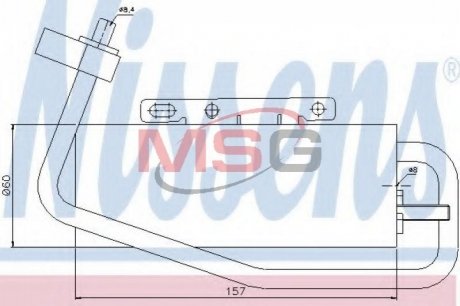 Осушитель, кондиционер OPEL VECTRA C 02- NISSENS 95338