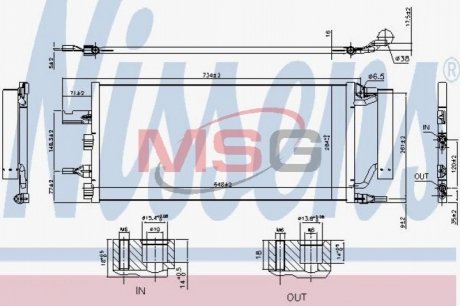 Конденсатор кондиционера BMW X1 F48 (15-) NISSENS 940759