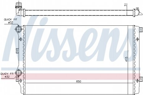 Основной радиатор (двигателя) NISSENS 65280A