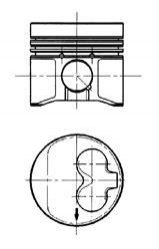 Поршень з кільцями VAG 80.01 1.9TD AAZ/ABL/ADE (вир-во) KOLBENSCHMIDT 91429620 (фото 1)