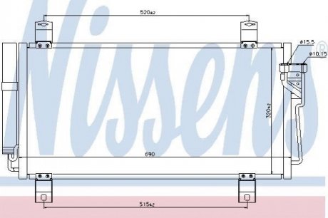 Конденсер MZ 6(07-)1.8 i 16V(+)[OE GSYD-61-48ZA] NISSENS 940032