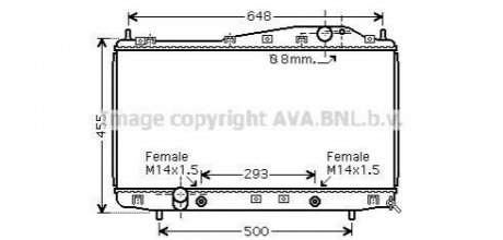 Радиатор охлаждения CHEVROLET Evanda (V200) (AVA) AVA COOLING DW2055