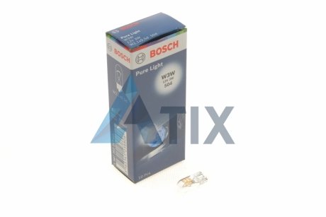 Лампа розжарювання 12V 3W W3W PURE LIGHT (вир-во) BOSCH 1987302217 (фото 1)