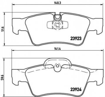 Колодка торм. диск. MB GL-CLASS задн. BREMBO P 50 064