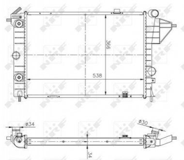 Радіатор охолодження двигуна OPEL VECTRA (вир-во) NRF 513508A