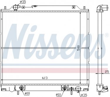 Радиатор охлаждения MITSUBISHI L400 NISSENS 62855