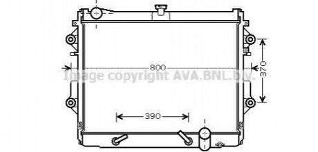 Радіатор охолодження LEXUS LX 570 (07-) (вир-во AVA) AVA COOLING TO2491