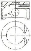 Поршень з кільцями OPEL 82.1 X18XE NURAL 87-307707-10