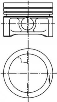 Поршень 0,25 KOLBENSCHMIDT 99455610