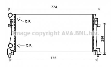 Радиатор Golf VII 2.0 TDi * 04/12- (VW2344) AVA COOLING VNA2344 (фото 1)