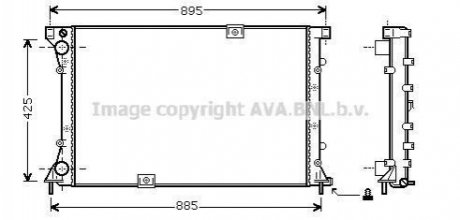 Радиатор охлаждения OPEL, RENAULT (AVA) AVA COOLING RT2313