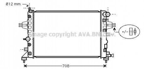 Радіатор Astra -H 1.4i / 1.8i 02/04-(AVA) AVA COOLING OLA2362