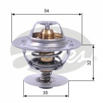 Термостат 87° VW Polo, Golf, Vento, Jetta, Passat, Caddy, T2-T5. Audi 80, A4, A6 1.6, 1.8T, 2.0, 1.4 Gates TH11287G1 (фото 1)