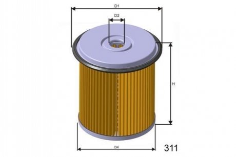 Фильтр топливный Citroen Berlingo, Jumpy, Jumper, Xantia, Xsara, C15/ Fiat Scudo/ Peugeot Partner, E MISFAT F676 (фото 1)