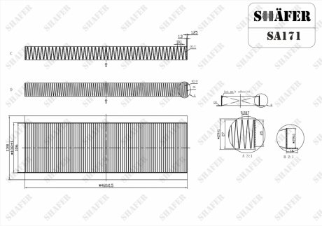 Фільтр салонний Mini (R50/52/53/56/R57/58/59), Clubman (R55), Countryman (R60), Paceman (R61) (01-16 SHAFER SA171 (фото 1)