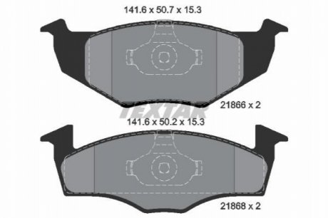 Гальмівні колодки дискові перед. VW Polo 95-02, Golf III, Vento 91-98 /Seat Cordoba, Ibiza 99-02 TEXTAR 2186601 (фото 1)