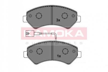 Колодка тормозная перед. Citroen Jumper 06\'->.Fiat Ducato 06\'->.Peugeot Boxer 06\'->* KAMOKA JQ101150 (фото 1)