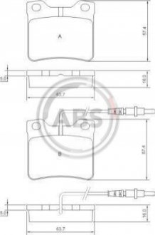 КОЛОДКИ ТОРМОЗНЫЕ ДИСКОВЫЕ КОМПЛЕКТ PEUGEOT 406 96-04. 605 91-99. 607 00- A.B.S. 36683