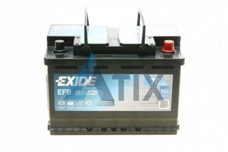 Аккумуляторная батарея 70Ah/720A (278x175x190/+R/B13) (Start-Stop EFB) EXIDE EL700