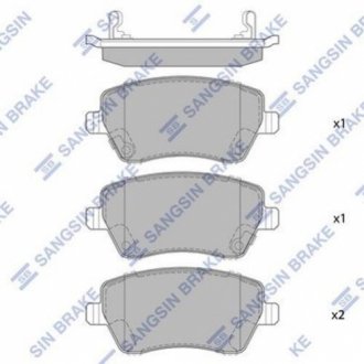 Колодки LOGAN MCV 07-, MICRA 10-,TIIDA 04-, KANGOO II 08- передние Hi-Q (SANGSIN) SP1564