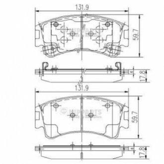 _колодки дисковые передние! \ Mazda 6 2.0i/2.2i/2.0Di 02> NIPPARTS J3603056