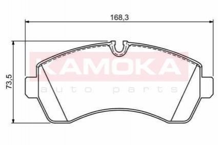 Колодка тормозная MB Sprinter 06\'->.VW Crafter 06\'-> (5T) перед. KAMOKA JQ1012089