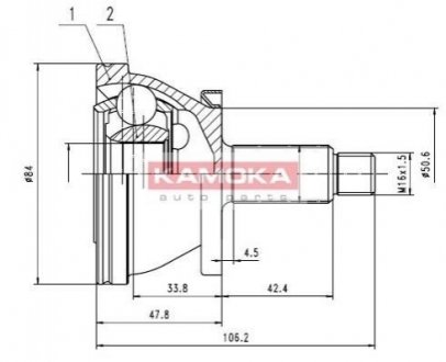 ШРУС VW Polo (9N) 02\'->.Skoda Fabia 99\'-07\' наружн. 20/30/52мм KAMOKA 7082