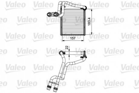 Радіатор опалювача салону Valeo 811536