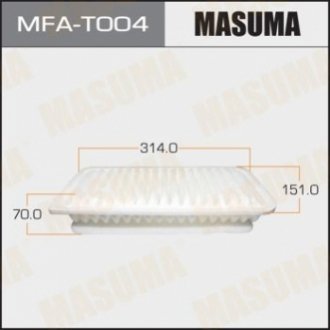 Воздушный фильтр A- TOYOTA/ YARIS/ NLP90 05-08 (1/20) MASUMA MFA-T004 (фото 1)