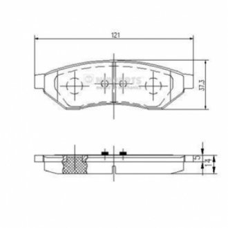 Колодки тормозн.задн.к-кт CHEVROLET EPICA, EVANDA 2.0, 2.5 NIPPARTS J3610902