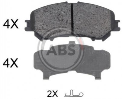 Колодка гальм. диск. NISSAN QASHQAI, RENAULT KADJAR передн. (вир-во) A.B.S. 35045 (фото 1)