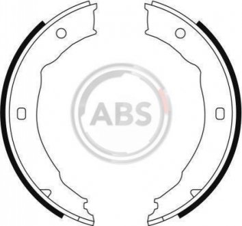 Комплект тормозных колодок, стояночная тормозная система A.B.S. 9112 (фото 1)