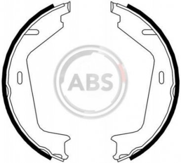 Комплект тормозных колодок, стояночная тормозная система A.B.S. 9071 (фото 1)