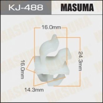 Клипса автомобильная (автокрепеж) 488-KJ [уп.50] MASUMA KJ488