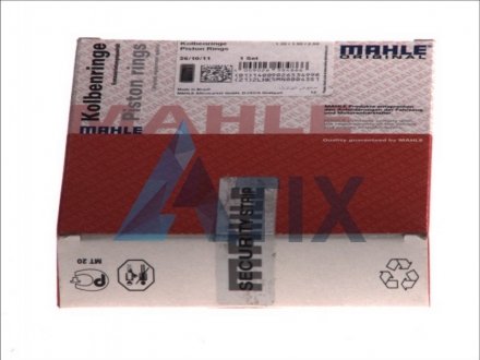 Кільця поршневі MAHLE 003 94 N0 MAHLE / KNECHT 00394 N0